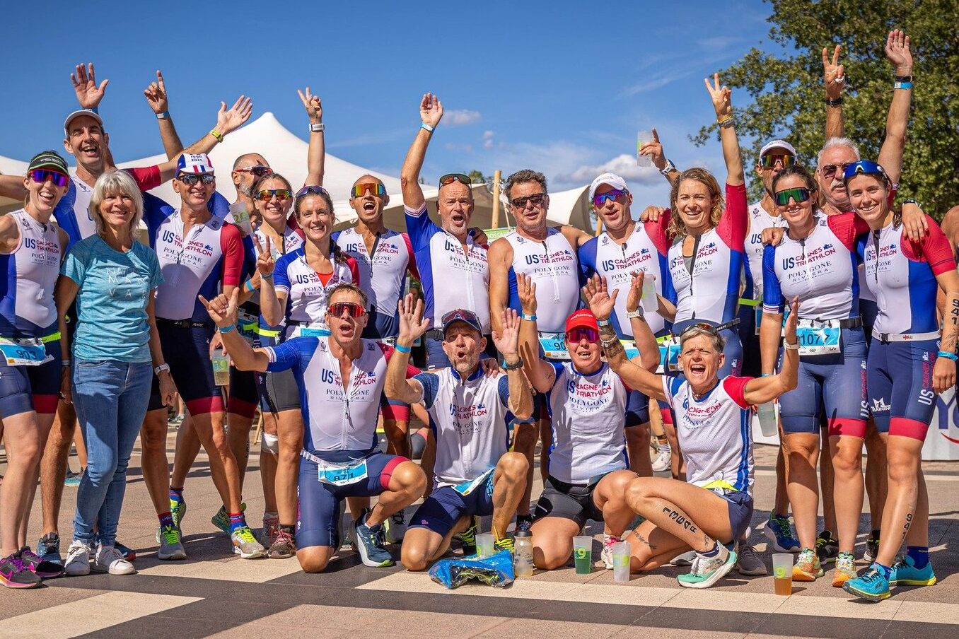 Des membres de l'US Cagnes Triathlon